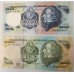 URUGUAY 1975-1978 . FIFTY 50 and ONE HUNDRED 100 PESOS BANKNOTES